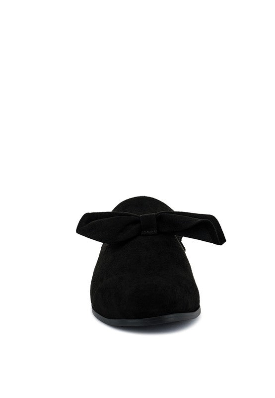 Casual Walking Mules Flats with Bow - Tigbul's Variety Fashion Shop