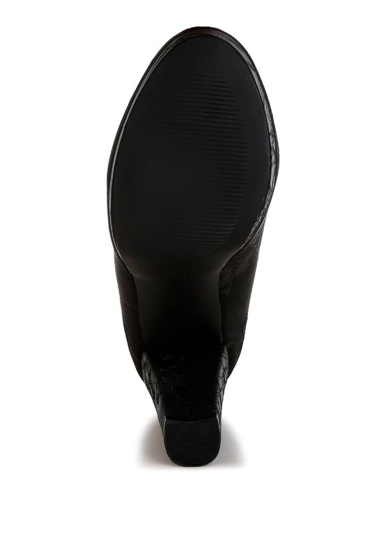 Jastour Platform Block Heel Pumps - Tigbul's Variety Fashion Shop