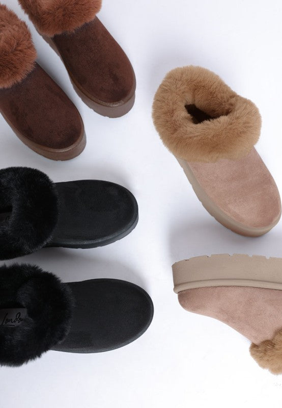 Aniso Faux Fur Slip On Snow Boots - Tigbul's Variety Fashion Shop