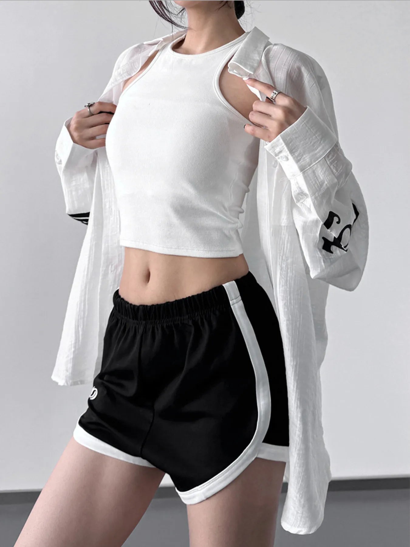 Button-Up Long Sleeve Oversized Shirt - Tigbul's Variety Fashion Shop