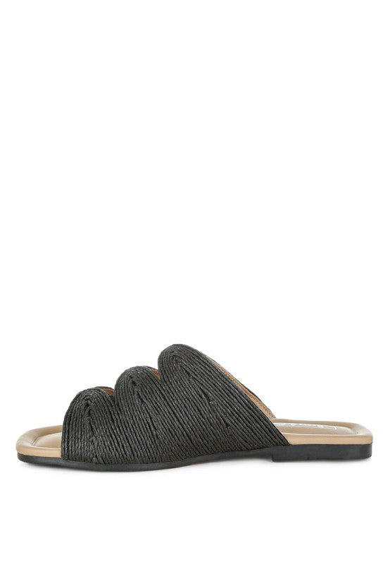 Daisy Doe Raffia Square Toe Flats - Tigbul's Variety Fashion Shop
