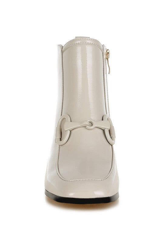 Algol Textured Block Heel Ankle Boots - Tigbul's Variety Fashion Shop