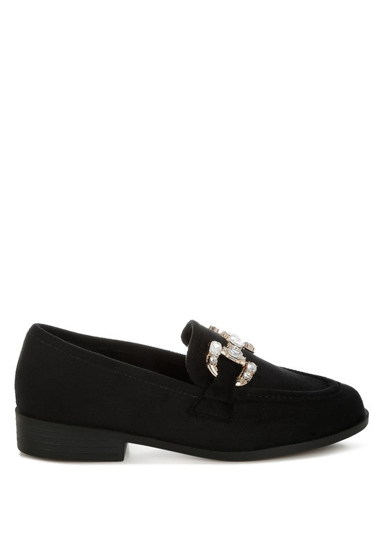 Maestro Diamante Embellished Horsebit Loafers - Tigbul's Variety Fashion Shop