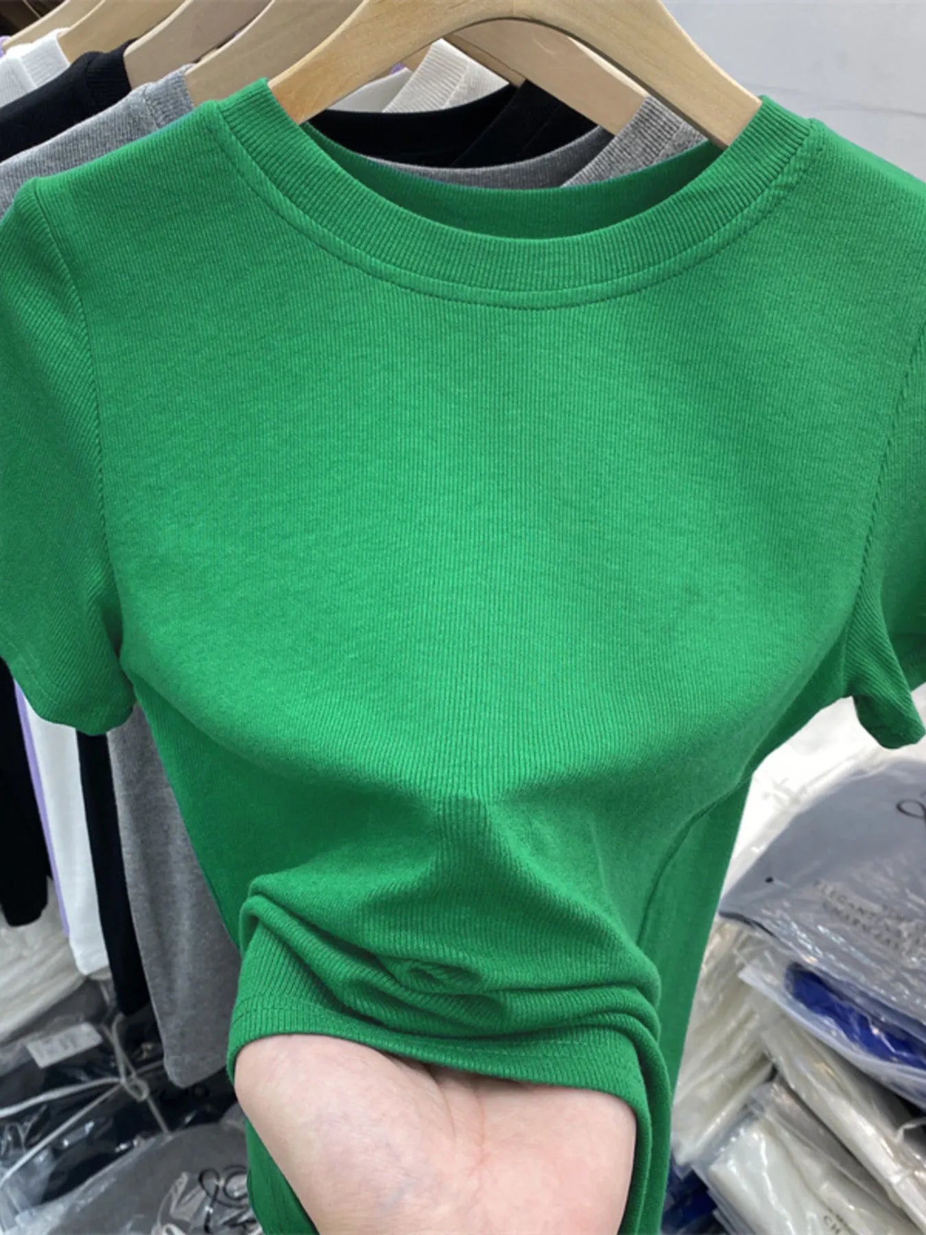 Crew Neck Short Sleeve T-Shirt - Tigbul's Variety Fashion Shop