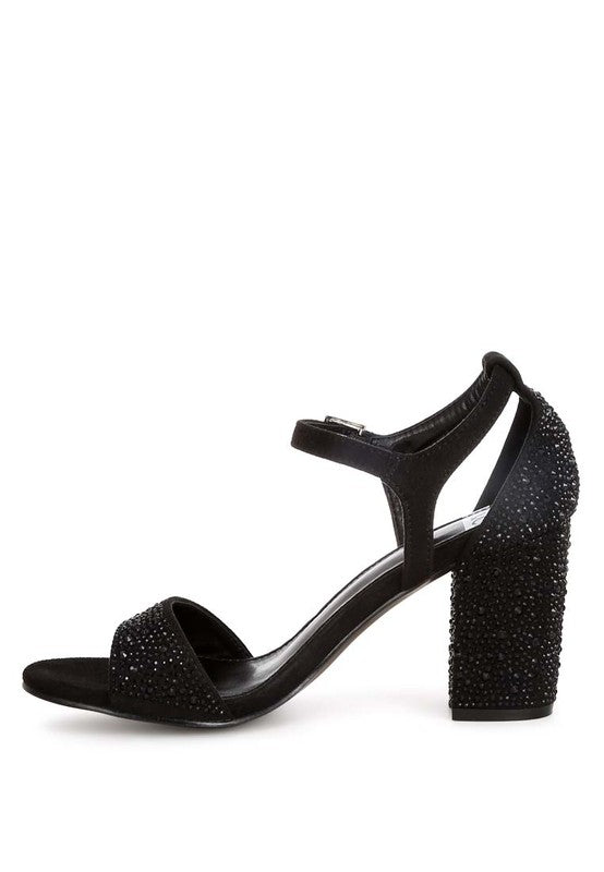 Navoli Rhinestones Embellished Sandals - Tigbul's Variety Fashion Shop