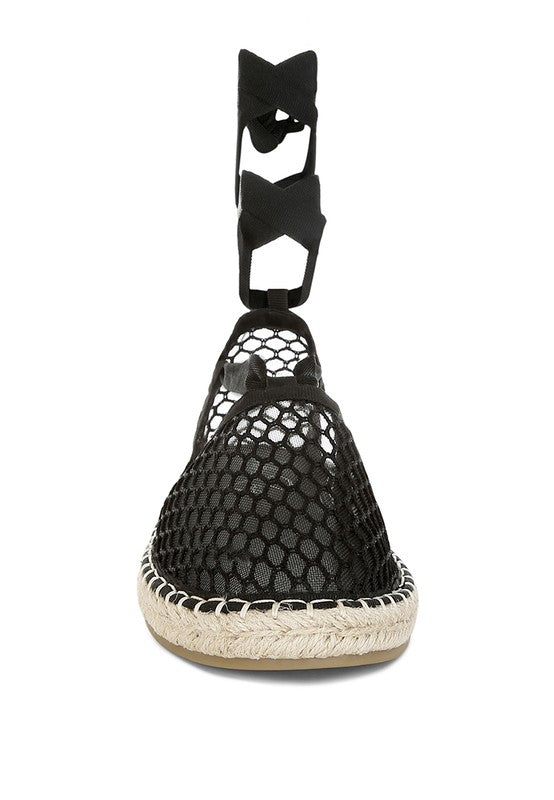 Sonara Mesh Flat Espadrille Sandals - Tigbul's Variety Fashion Shop