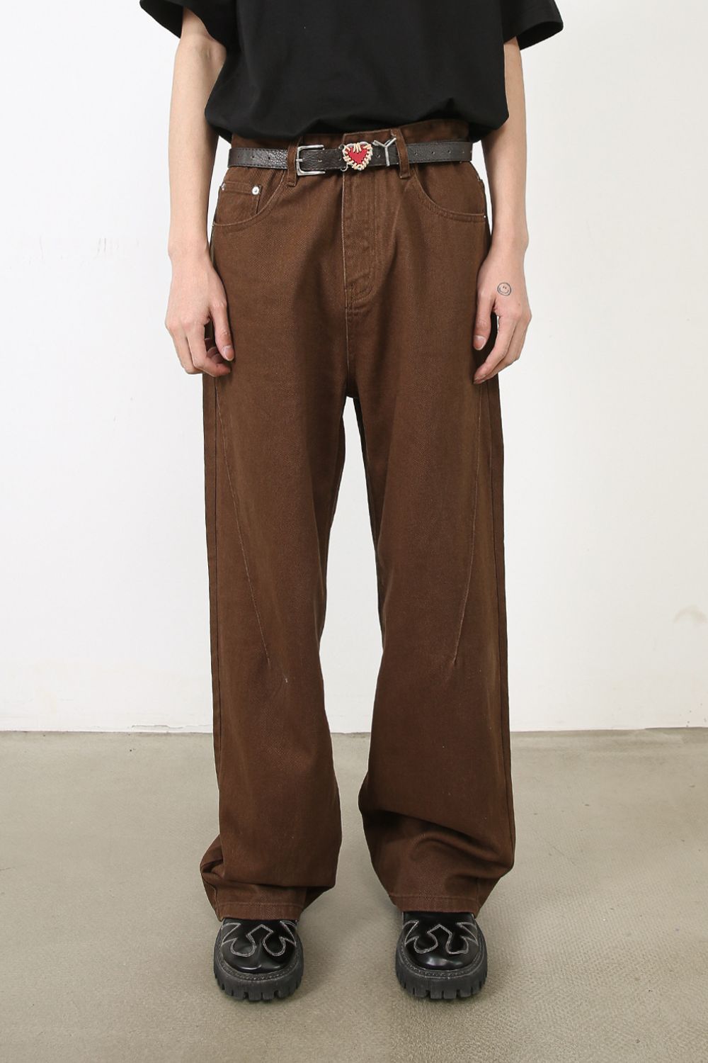 Men's Loose Fit Brown Jeans - Tigbul's Variety Fashion Shop