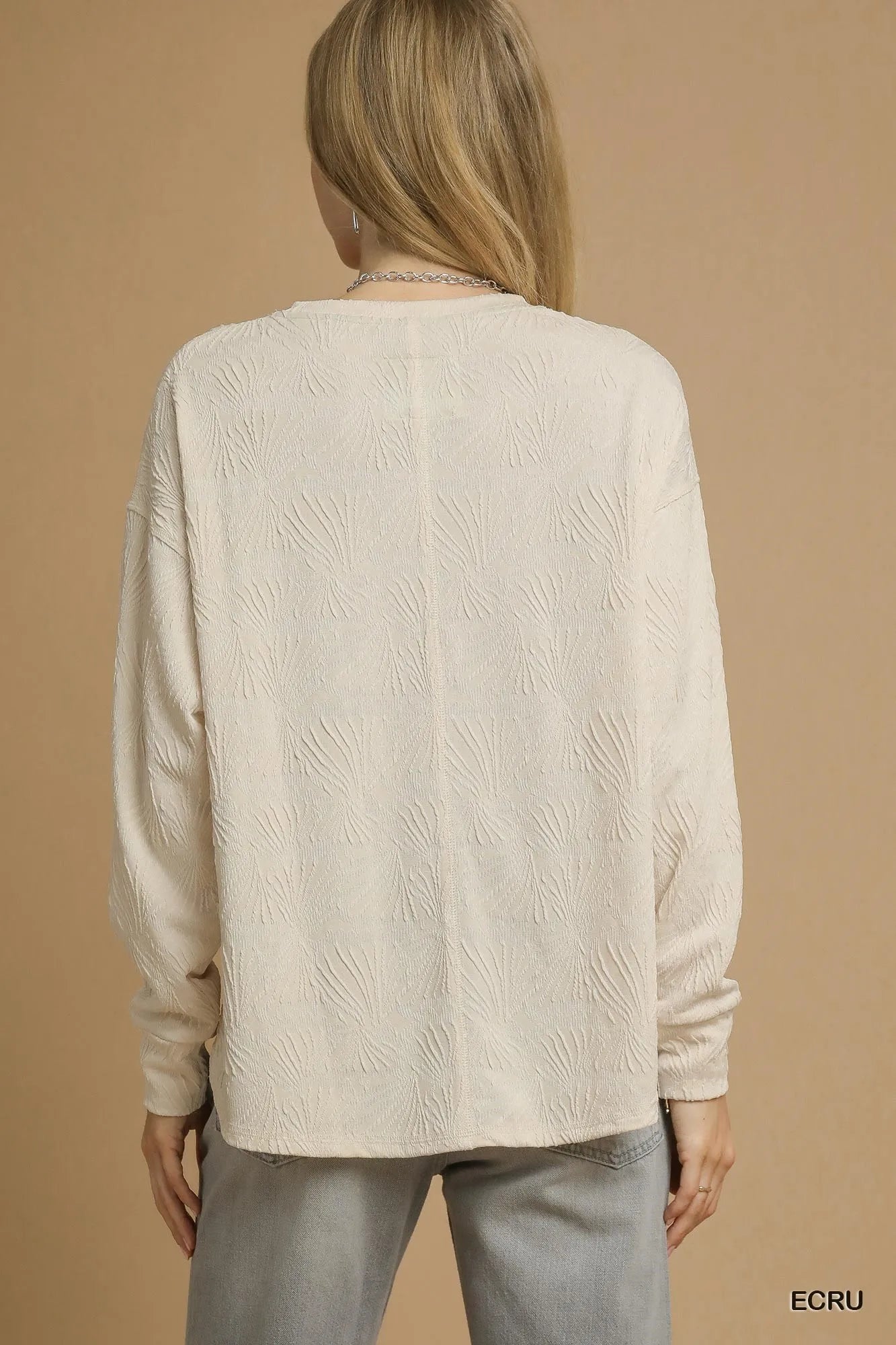 Umgee Textured Knit Long Sleeve Top - Tigbul's Variety Fashion Shop
