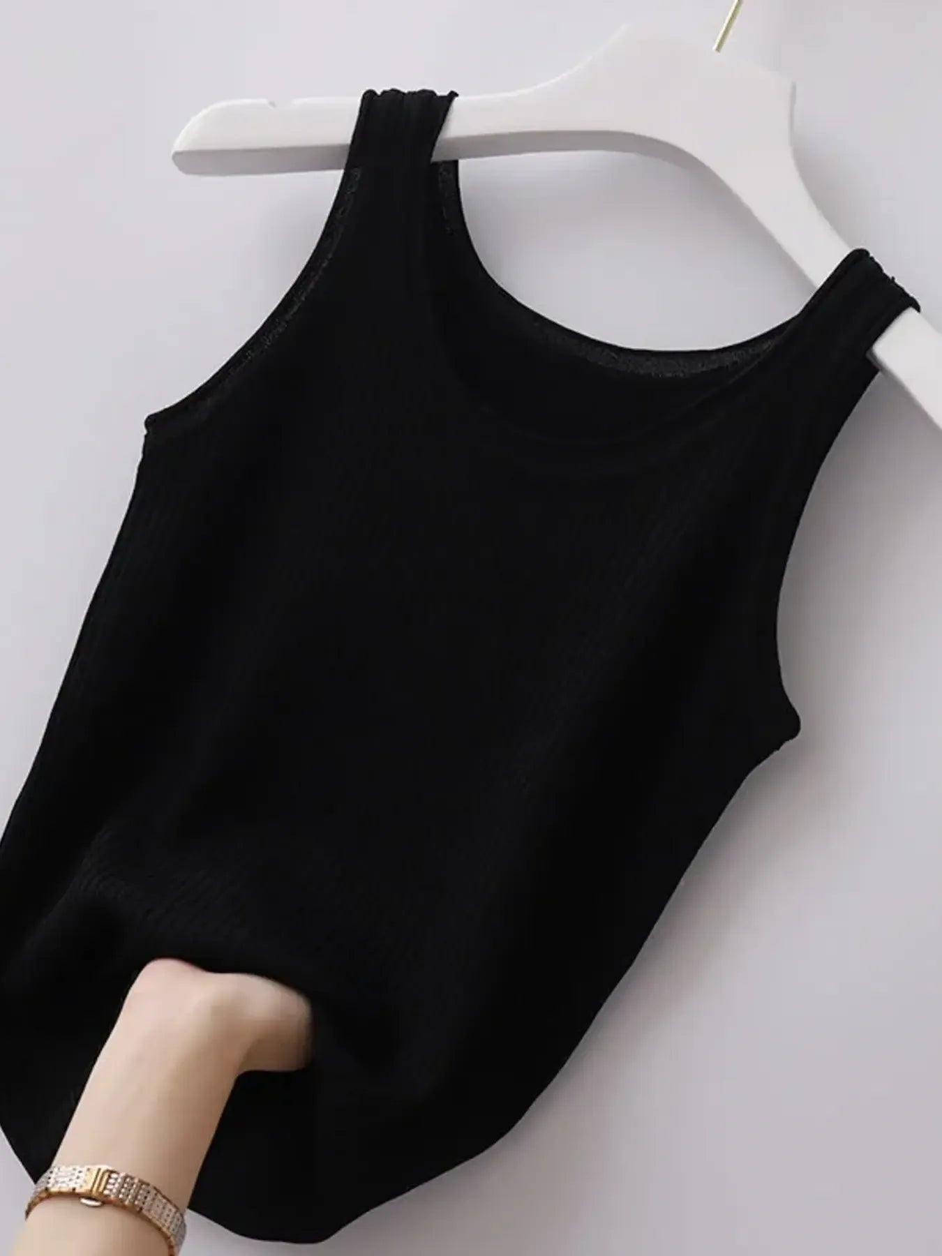 Plus Size Ribbed Knit Scoop Neck Tank Top - Tigbul's Variety Fashion Shop
