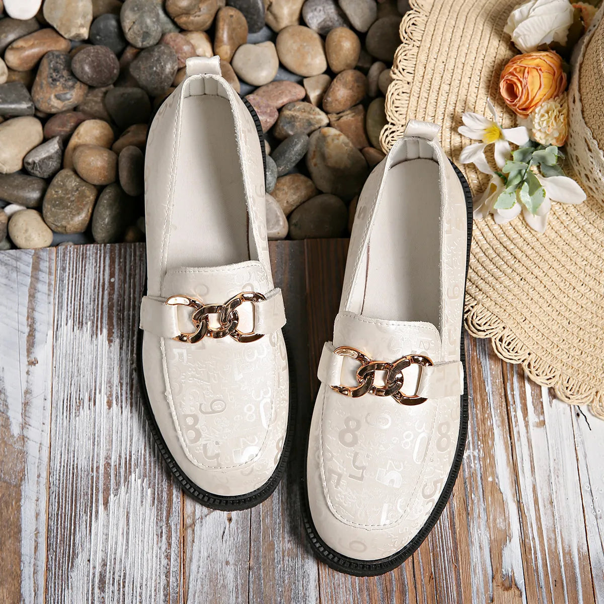 Round Toe Block Heels Loafers - Tigbul's Variety Fashion Shop