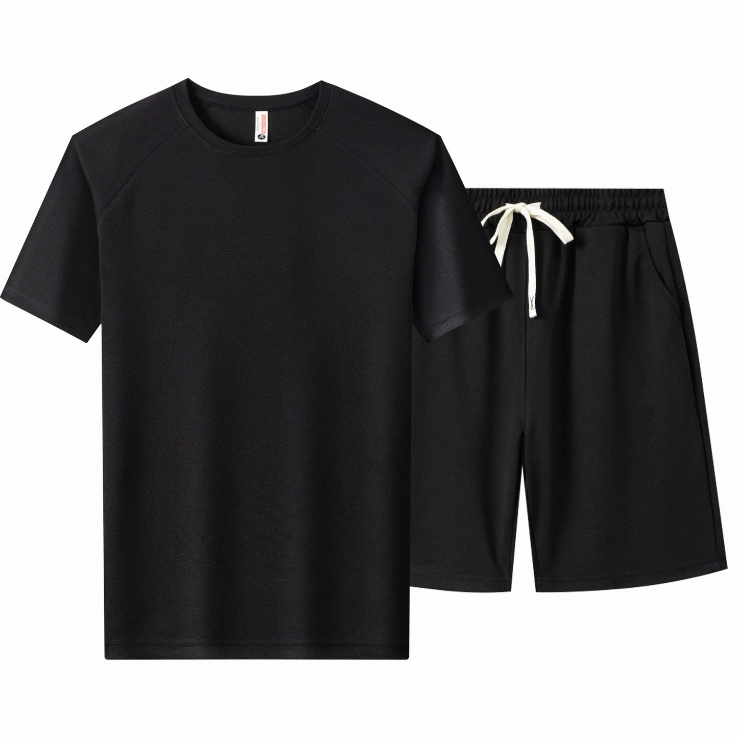 Men's Plus Size Short Sleeve Top and Shorts Set - Tigbul's Variety Fashion Shop