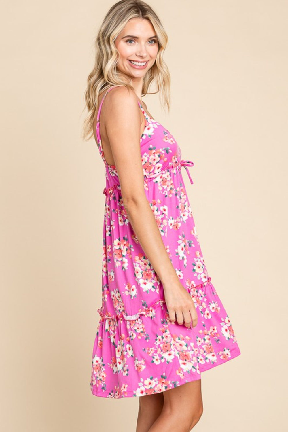 Culture Code Full Size Floral Ruffled Cami Dress - Tigbuls Variety Fashion