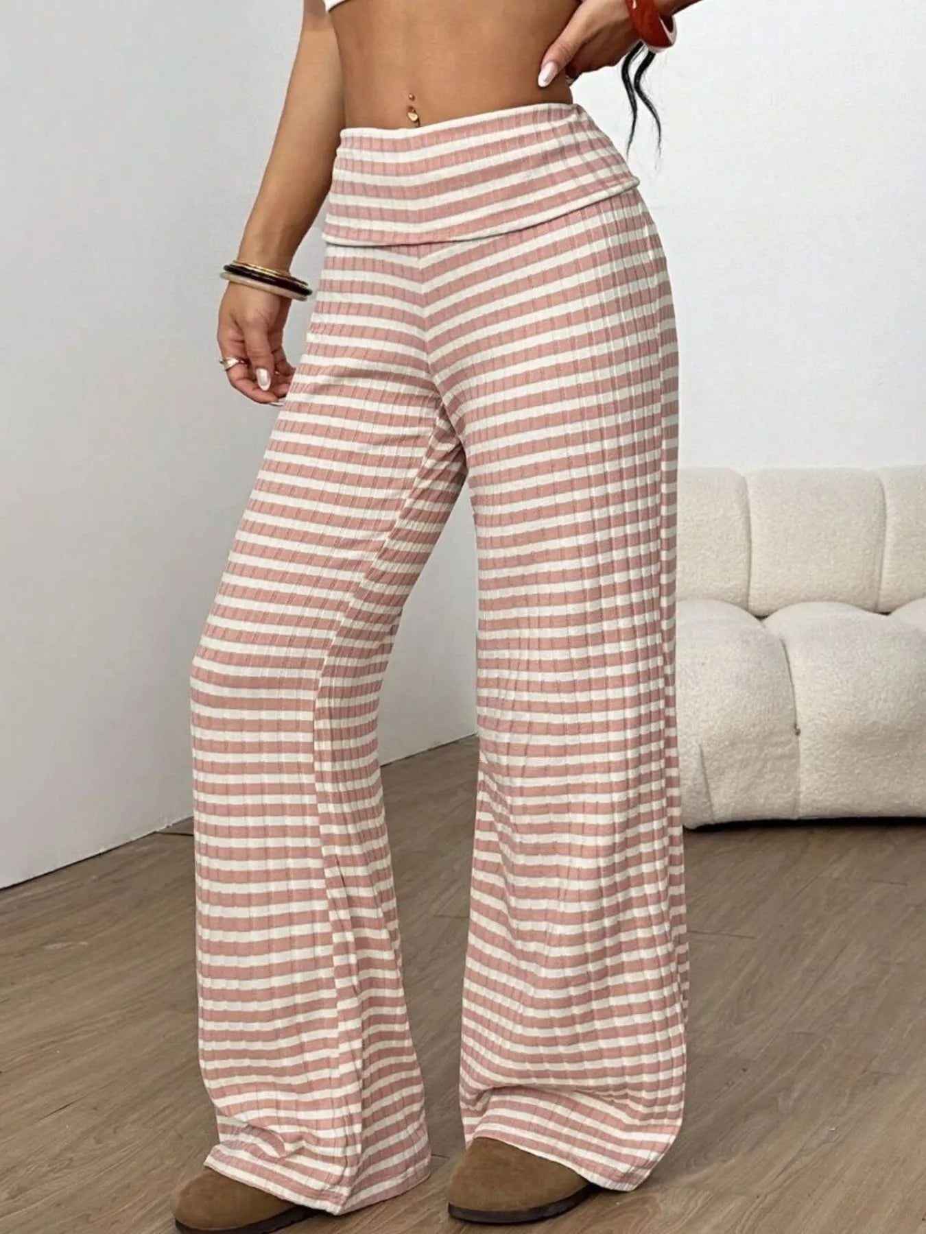 Striped Wide Leg Pants - Tigbul's Variety Fashion Shop