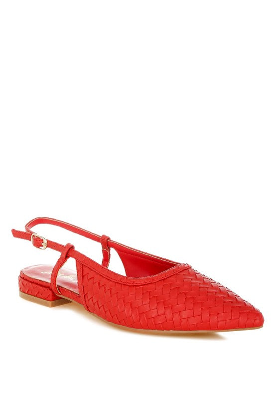 Kurina Woven Slingback Sandals - Tigbul's Variety Fashion Shop