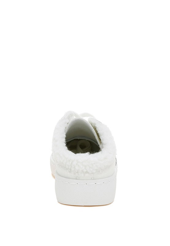Moxie Fur Collar Slip On Sneakers - Tigbul's Variety Fashion Shop