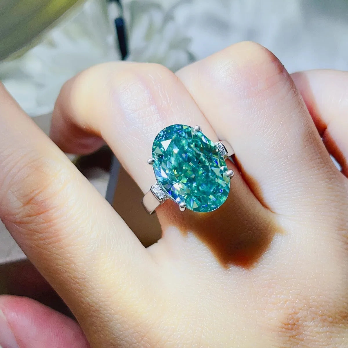 5 Carat Moissanite 925 Sterling Silver Ring - Tigbul's Variety Fashion Shop