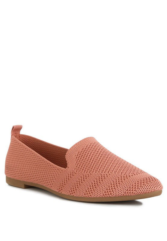 Akili Knit Textile Solid Flats - Tigbul's Variety Fashion Shop