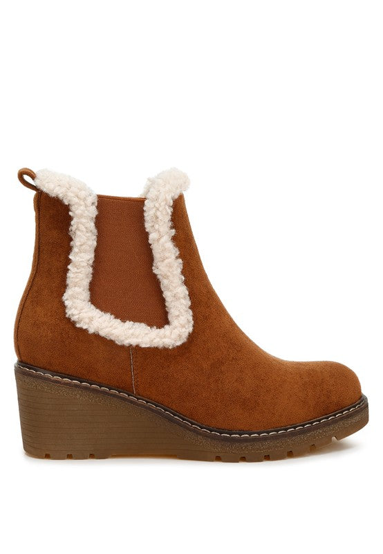 Thunderhoof Faux Fur Lined Chelsea Boots - Tigbul's Variety Fashion Shop
