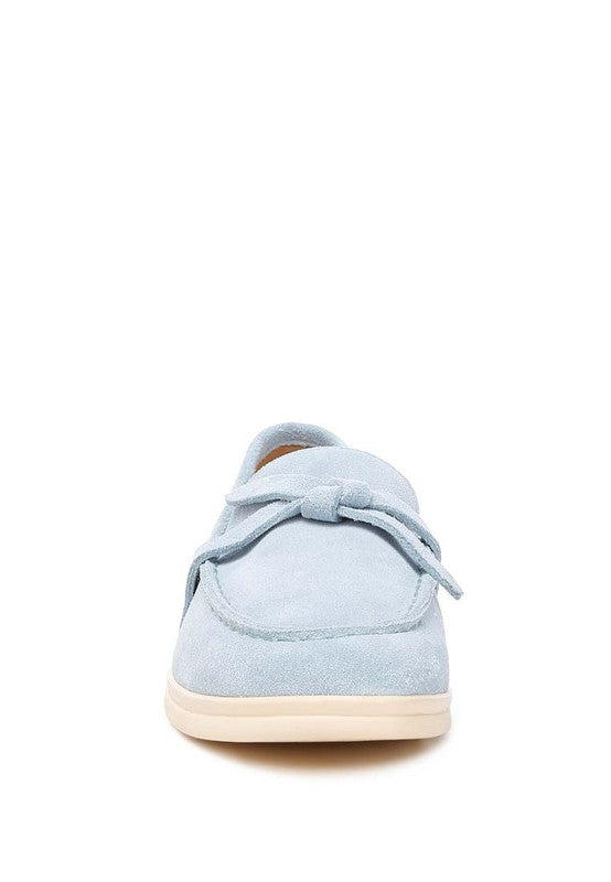 Nautica Genuine Suede Knot Detailed Loafers - Tigbul's Variety Fashion Shop