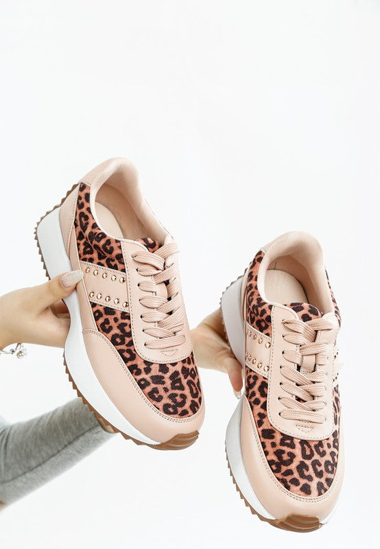 Lepark Real Leather Leopard Print Sneakers - Tigbul's Variety Fashion Shop