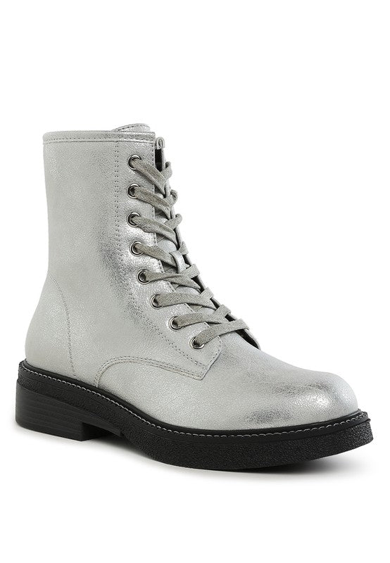 Clover Faux Leather Lace Up Boots - Tigbul's Variety Fashion Shop