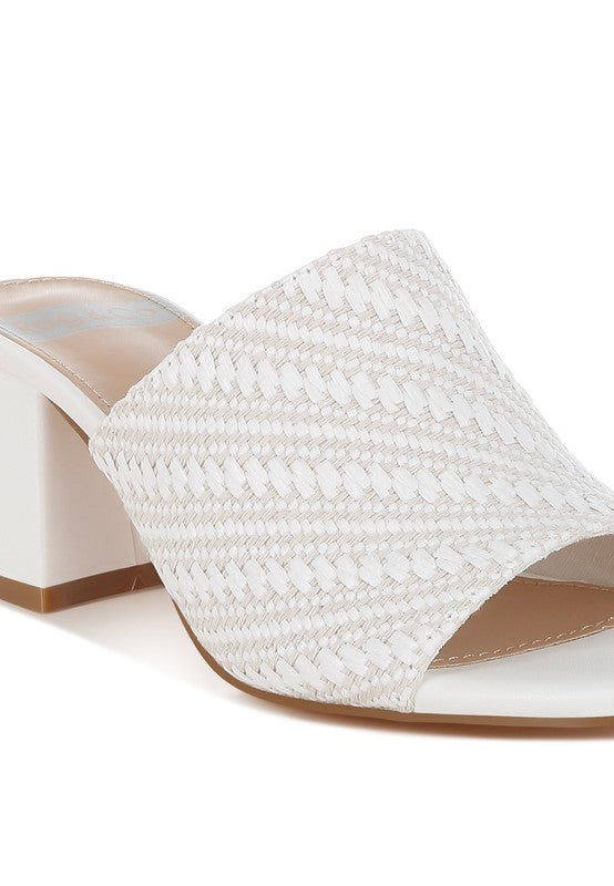 Morgana Woven Raffia Slip Ons - Tigbul's Variety Fashion Shop
