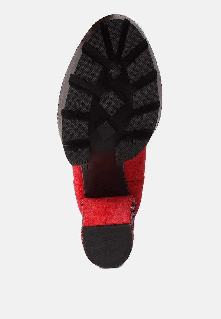 Birch Block Heeled Ankle Boots - Tigbul's Variety Fashion Shop