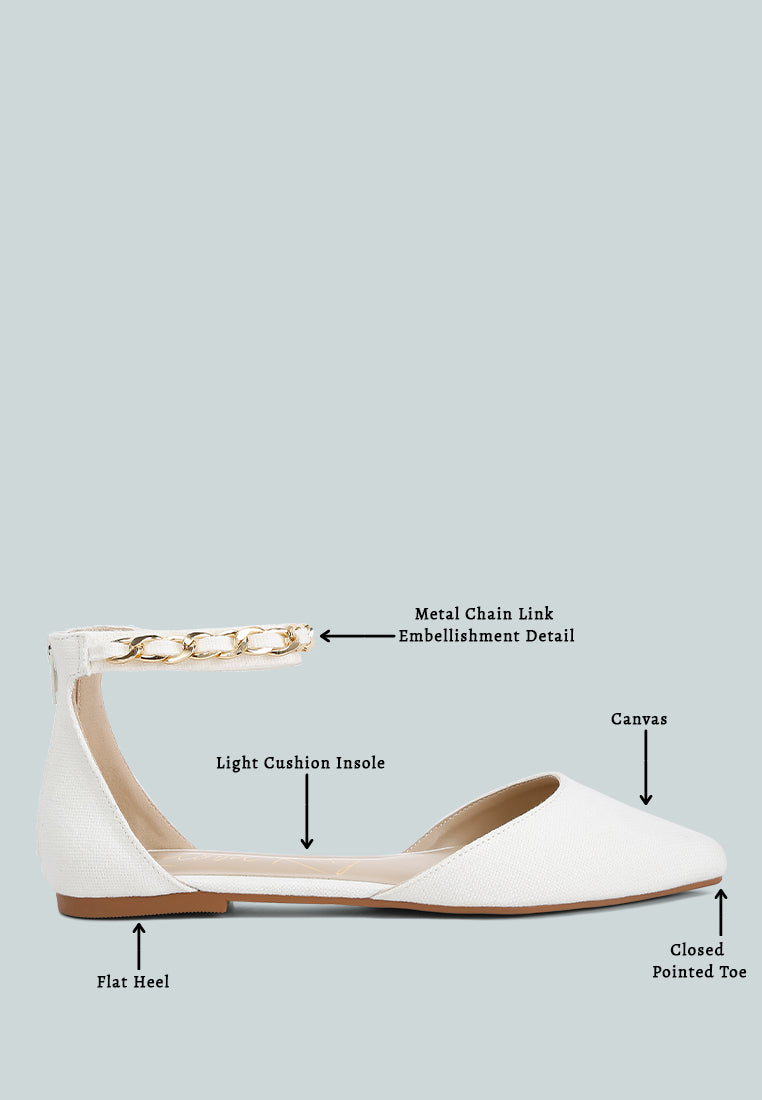 Buqisi Chain Embellished Flat Sandals - Tigbul's Variety Fashion Shop