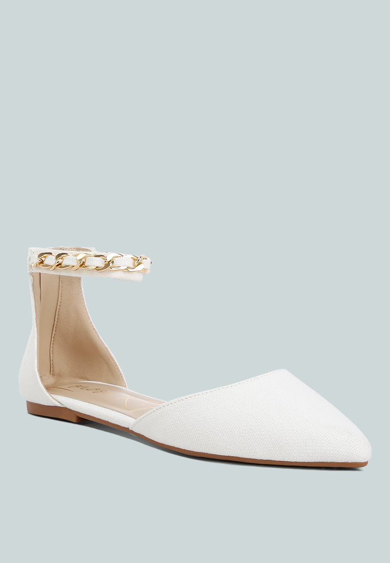 Buqisi Chain Embellished Flat Sandals - Tigbul's Variety Fashion Shop