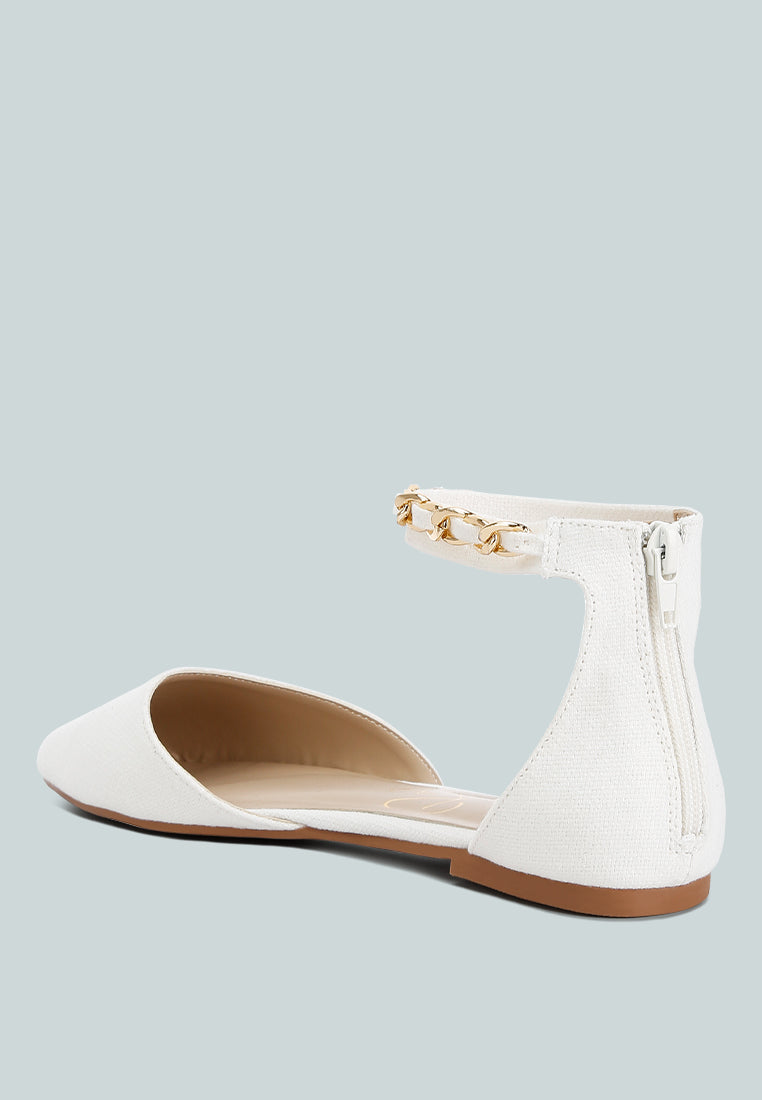 Buqisi Chain Embellished Flat Sandals - Tigbul's Variety Fashion Shop