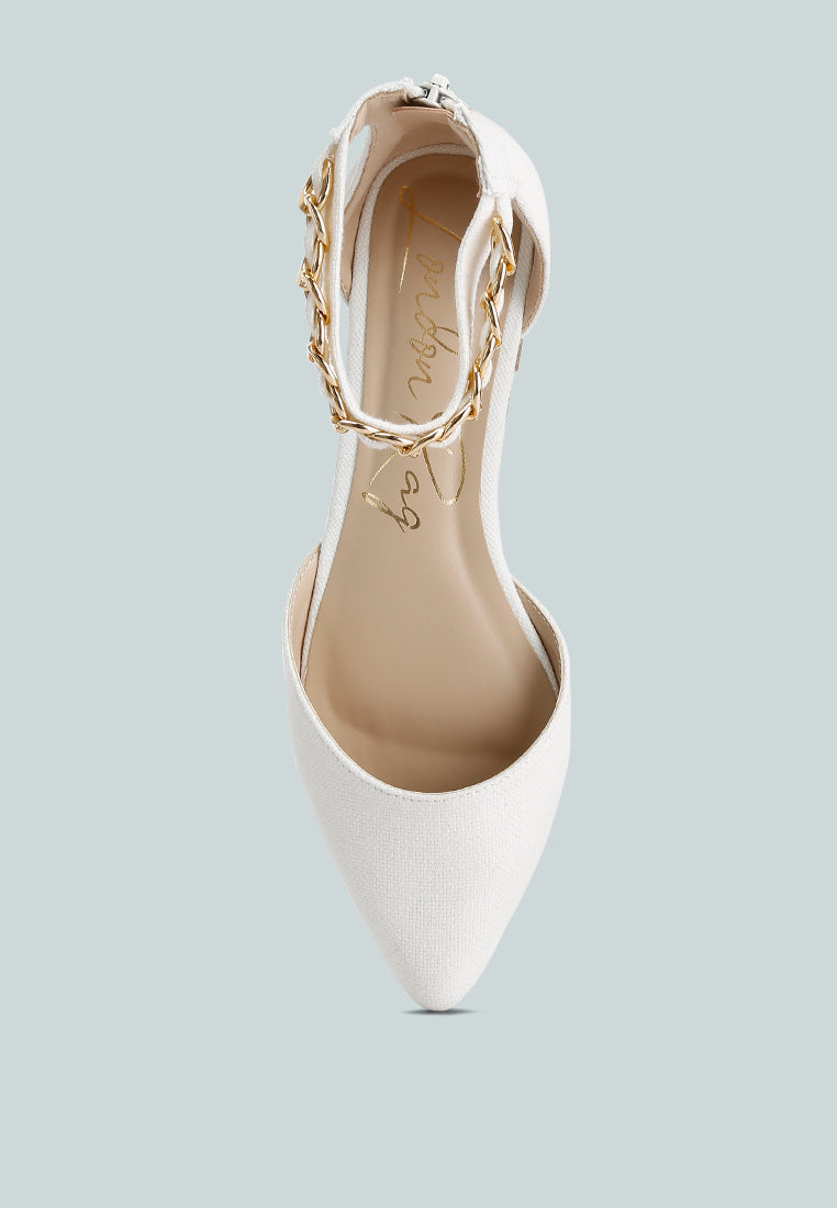 Buqisi Chain Embellished Flat Sandals - Tigbul's Variety Fashion Shop
