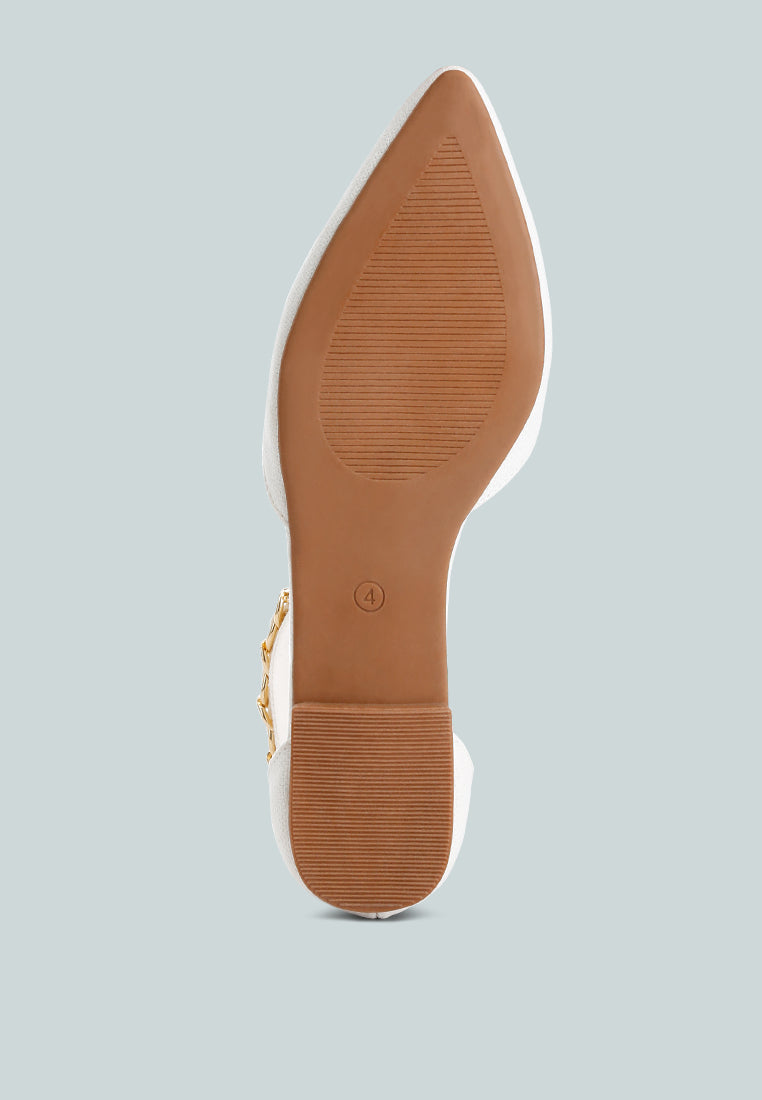 Buqisi Chain Embellished Flat Sandals - Tigbul's Variety Fashion Shop