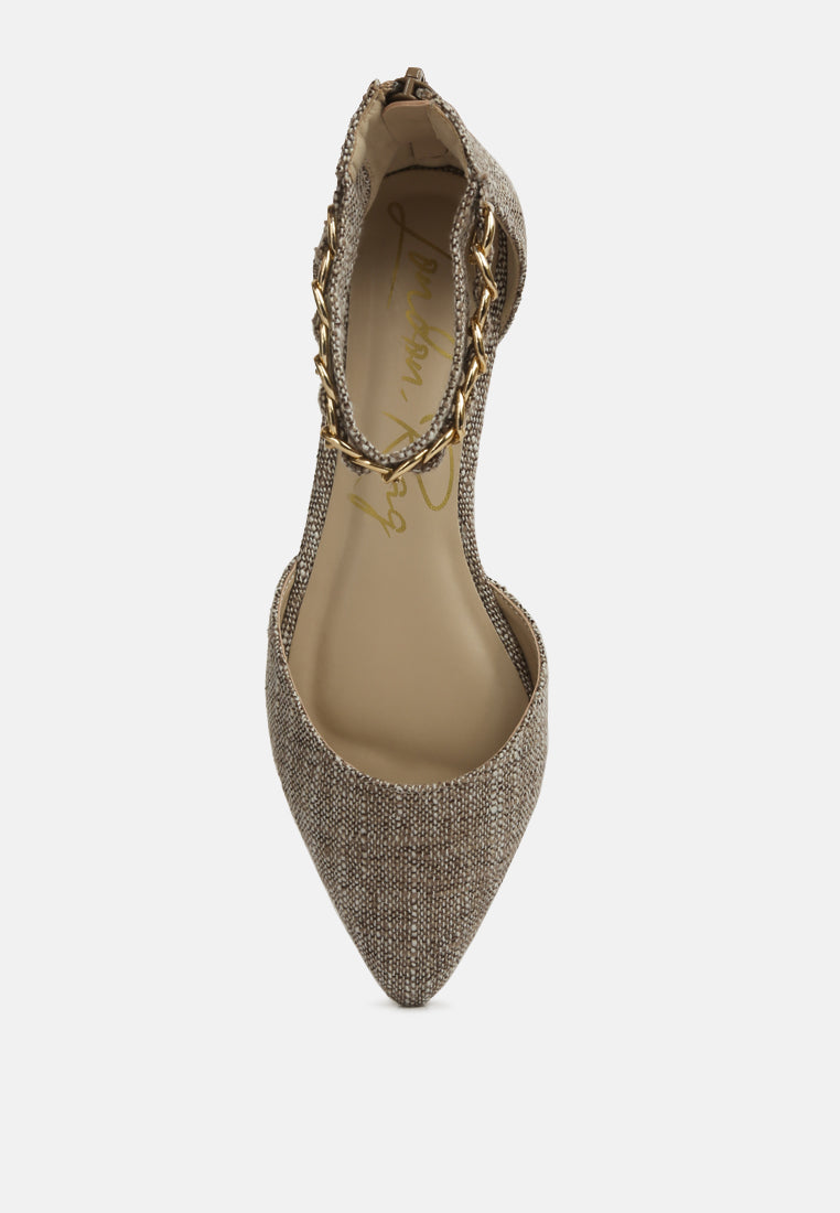 Buqisi Chain Embellished Flat Sandals - Tigbul's Variety Fashion Shop