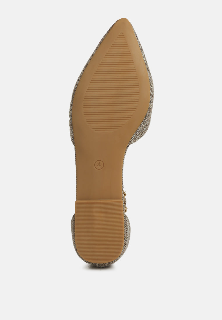 Buqisi Chain Embellished Flat Sandals - Tigbul's Variety Fashion Shop
