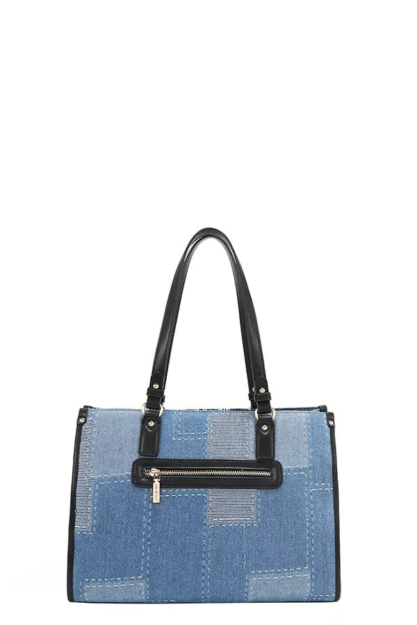 Nicole Lee USA Bosque de Amor Denim Tote Bag - Tigbul's Variety Fashion Shop