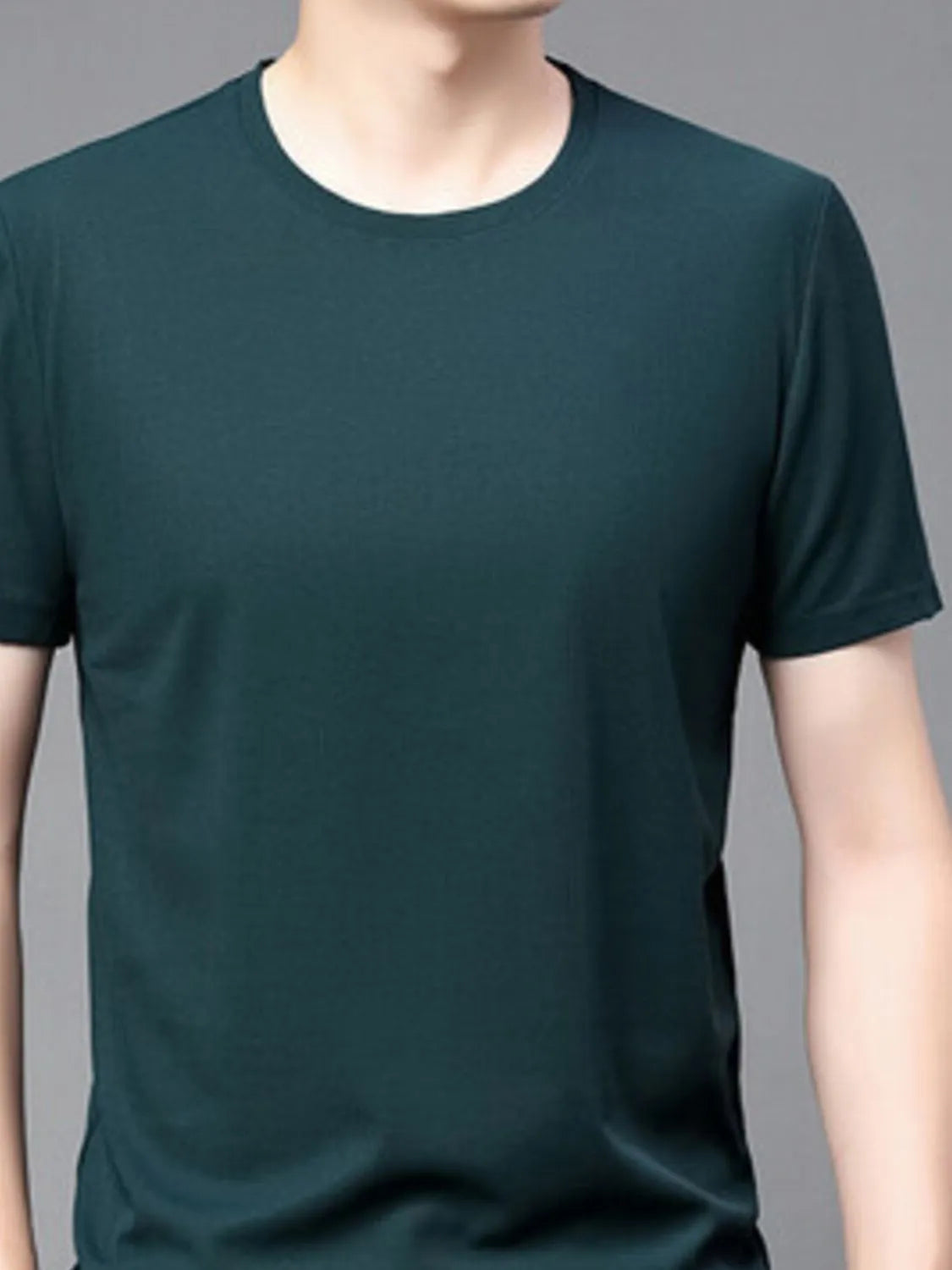 Men's Plus Size Round Neck Short Sleeve T-Shirt - Tigbul's Variety Fashion Shop