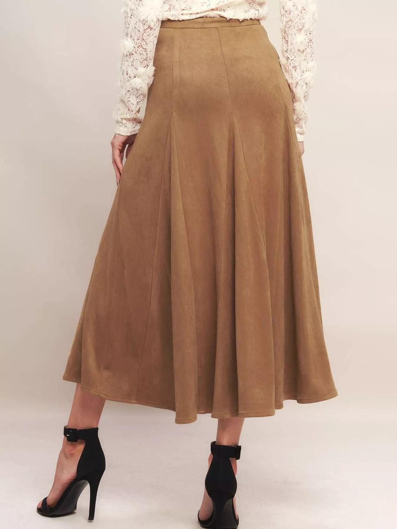 Flowy A-Line Midi Skirt - Tigbul's Variety Fashion Shop
