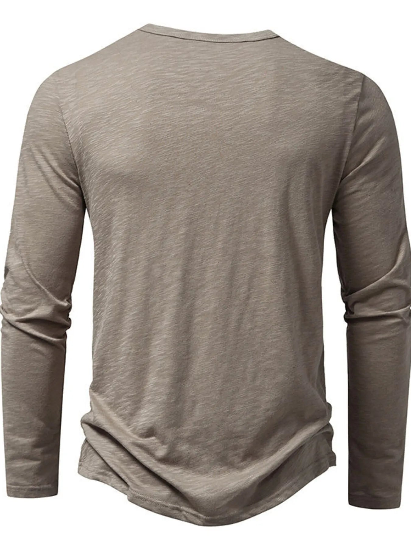 Men's Button Detail Long Sleeve T-Shirt - Tigbul's Variety Fashion Shop