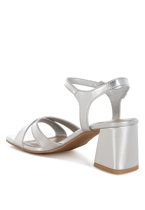 Edessa Metallic Ankle Strap Sandals - Tigbul's Variety Fashion Shop