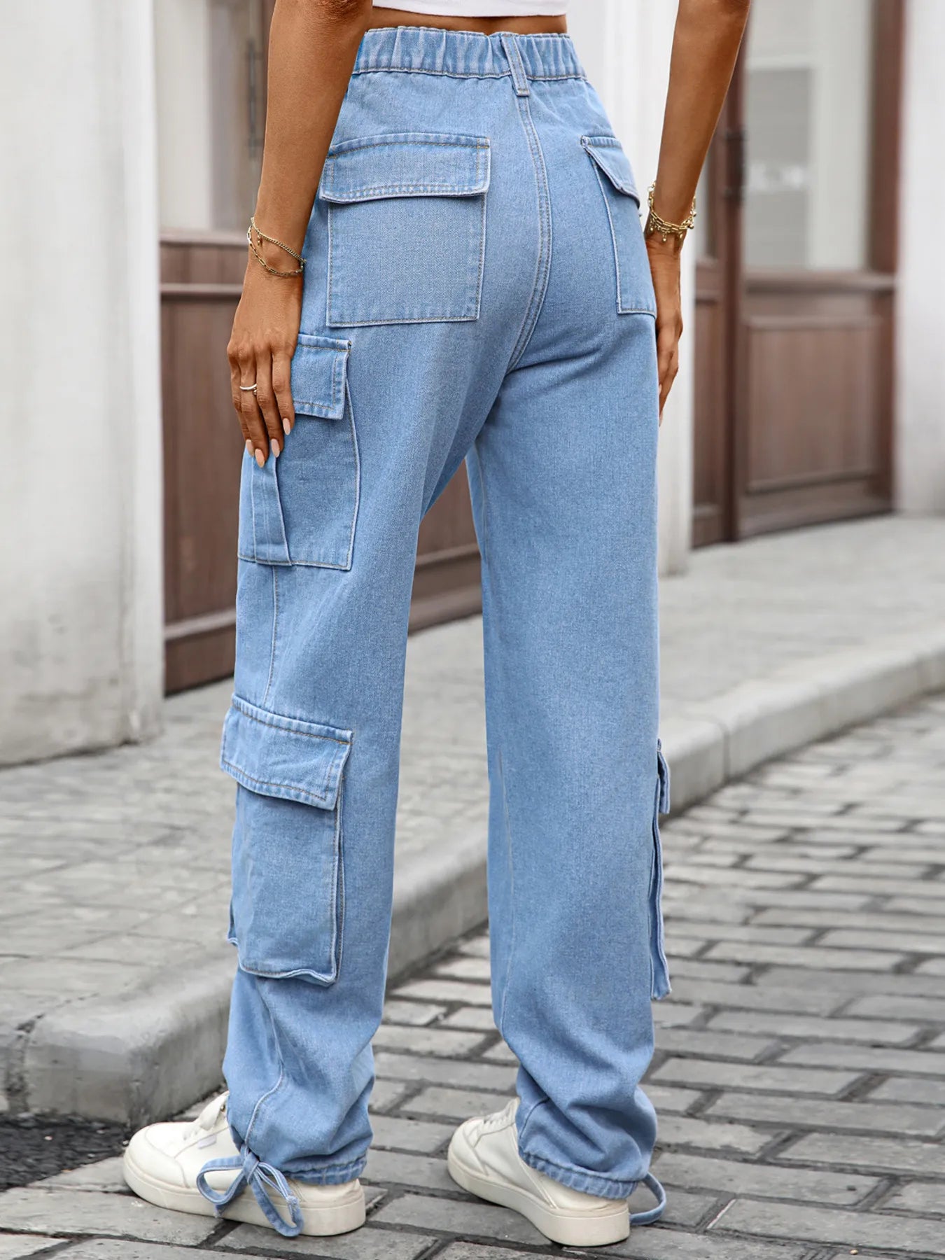 Casual Wide Leg Cargo Jeans - Tigbul's Variety Fashion Shop
