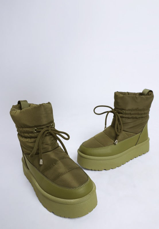 Pacos High Ankle Chunky Snow Boots - Tigbul's Variety Fashion Shop