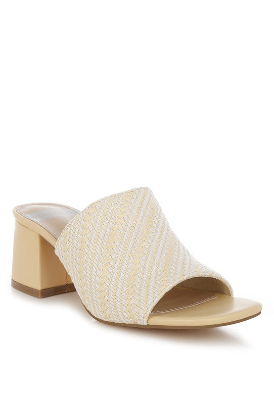 Morgana Woven Raffia Slip Ons - Tigbul's Variety Fashion Shop