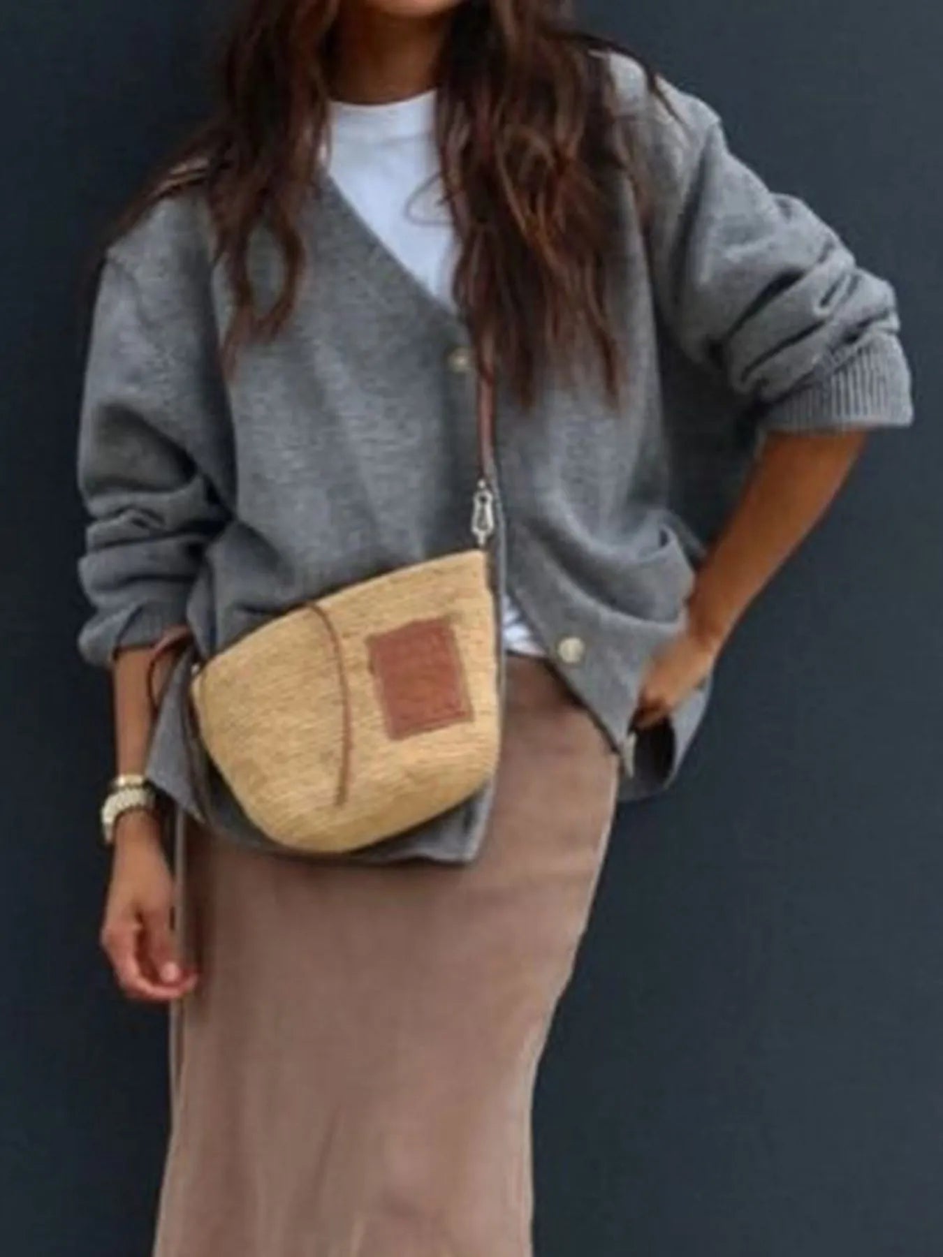 Button-Front Long Sleeve Cardigan - Tigbul's Variety Fashion Shop