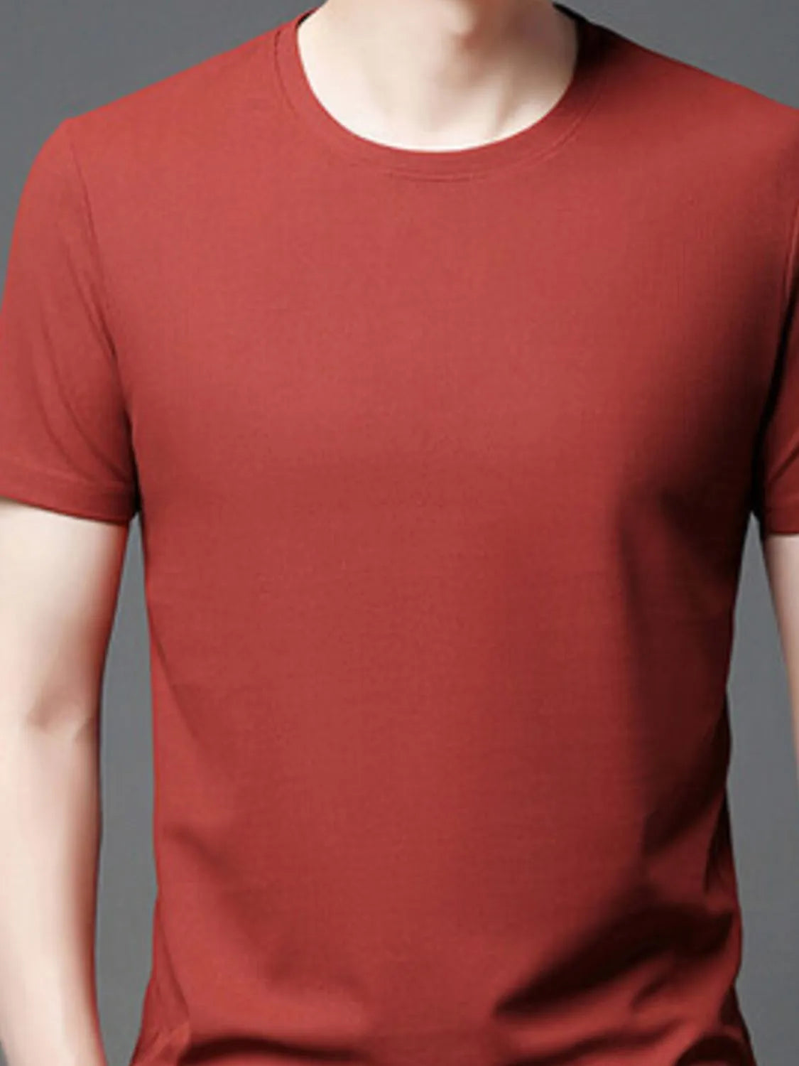 Men's Plus Size Round Neck Short Sleeve T-Shirt - Tigbul's Variety Fashion Shop