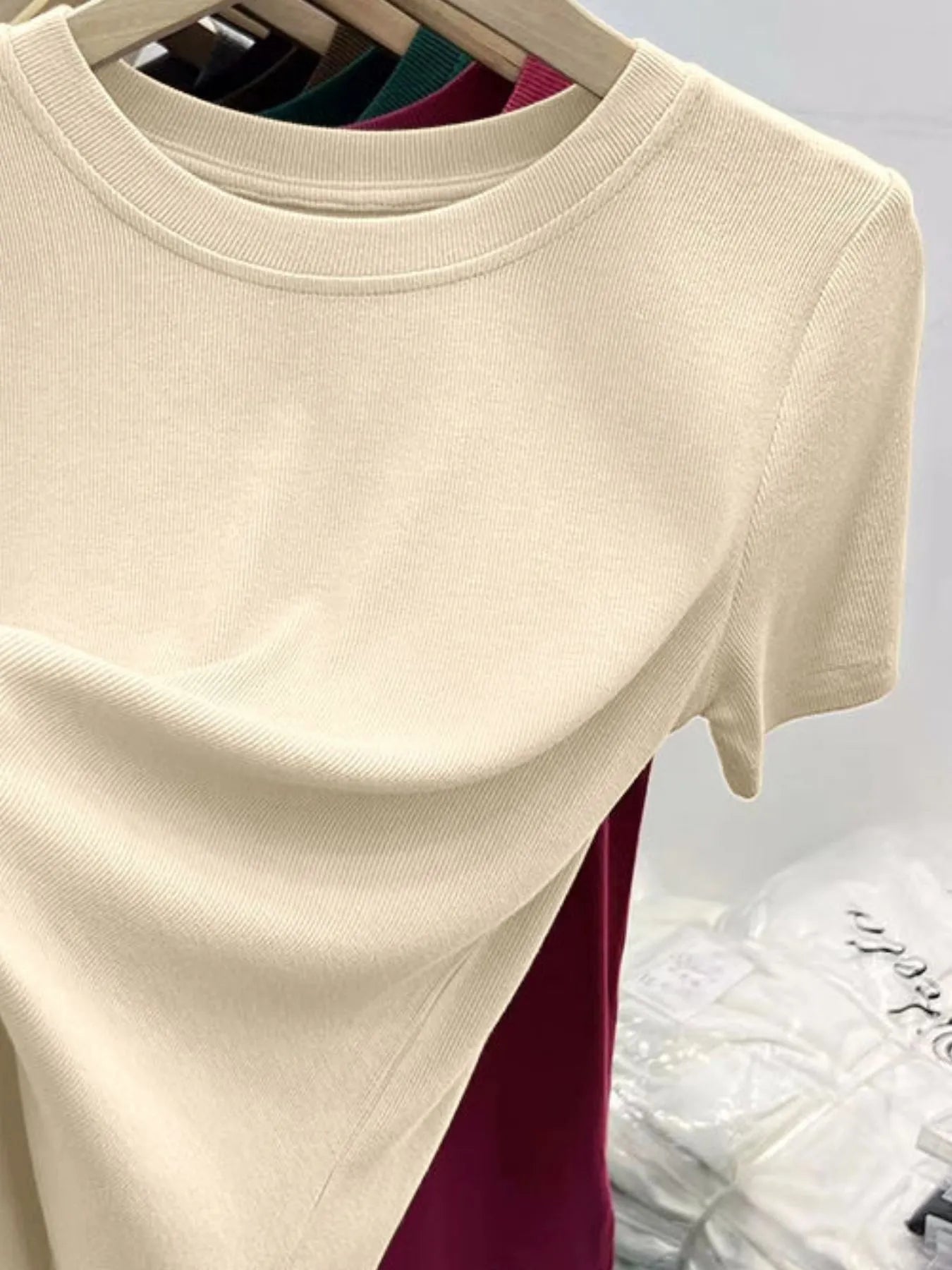Crew Neck Short Sleeve T-Shirt - Tigbul's Variety Fashion Shop