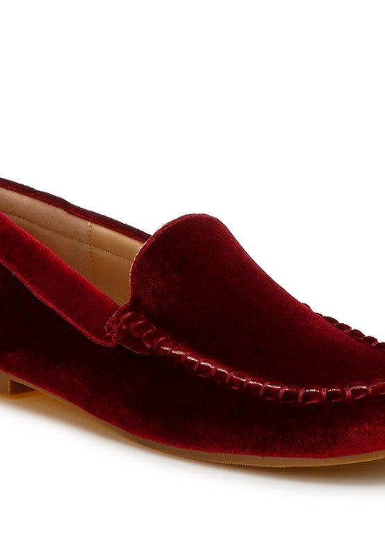 Robua Velvet Flat Loafers - Tigbul's Variety Fashion Shop