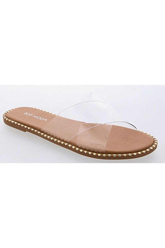 Clear Flat Sandals - Tigbul's Variety Fashion Shop