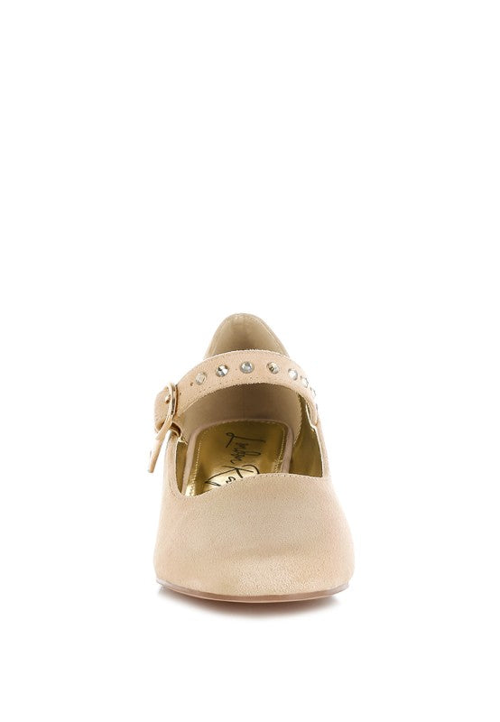Sima Studded Mary Jane Pumps - Tigbul's Variety Fashion Shop