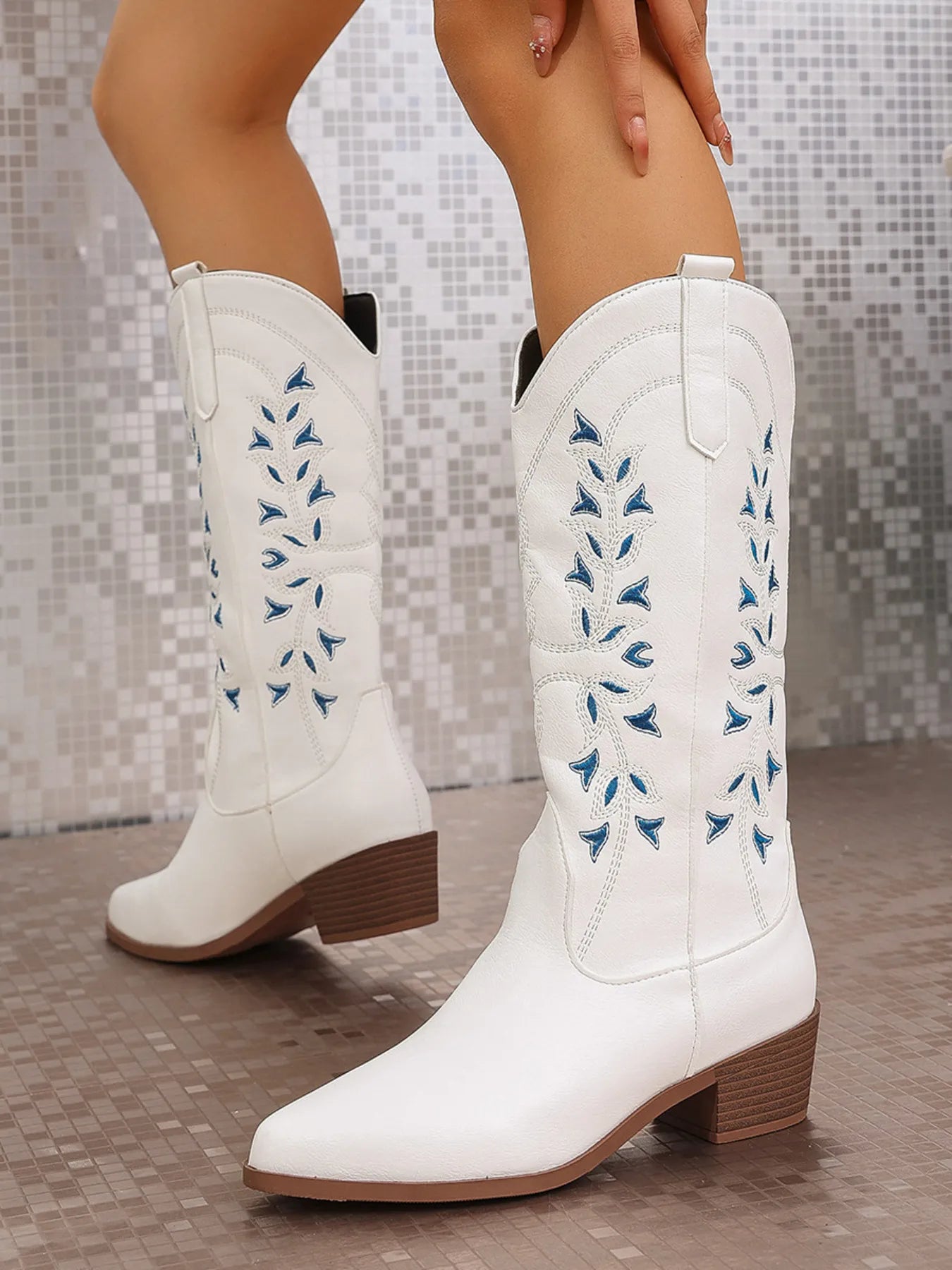 Point Toe Block Heels Boots - Tigbul's Variety Fashion Shop