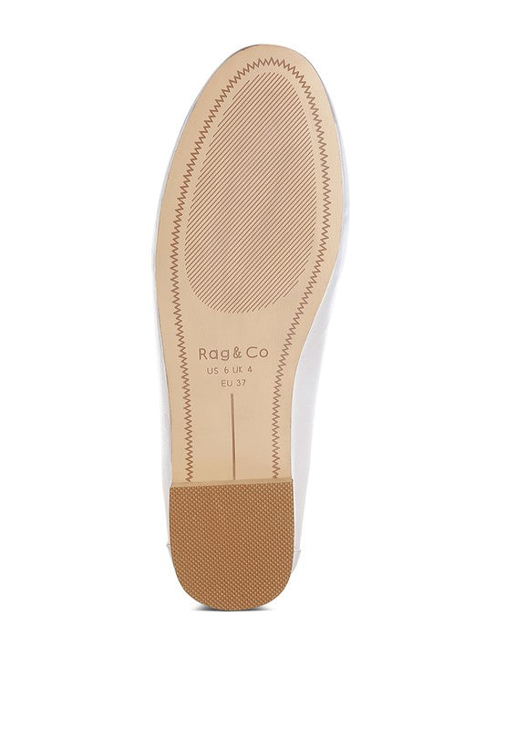 Estafa Horsebit & Studs Metallic Pleather Loafers - Tigbul's Variety Fashion Shop